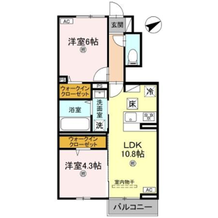 グランフェリーチェの物件間取画像